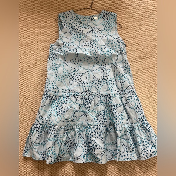 Warm NY Embroidered Blue Stitch Dress - Picture 1 of 8